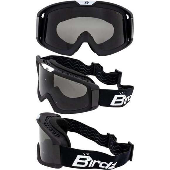 OTG Motorcycle Goggles Fit Over Glasses ATV Riding Padded UV Protection Black - Picture 6 of 7